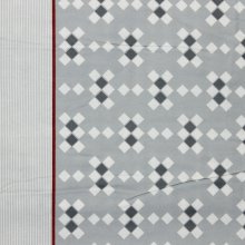 Lakenstof flanel blauw met vierkant motief