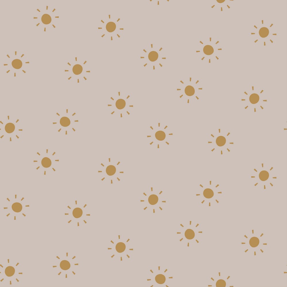 Tricot zandkleur met zonnen - Poppy