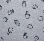 Tricot grijs met 'blad steen schaar'  - Katia -