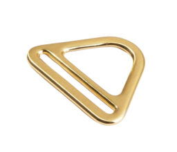 D ring met bandopening - goud - 50 mm - driehoekig