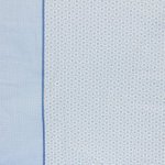 Lakenstof flanel wit met blauw motief