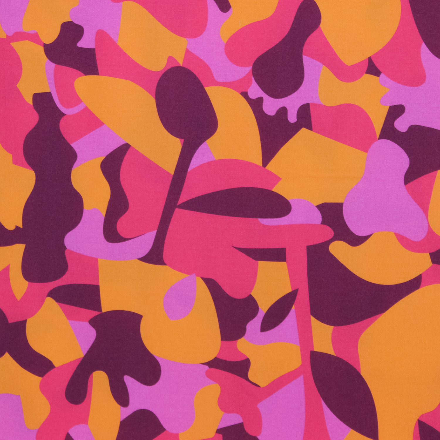 Viscose roze/oranje patroon