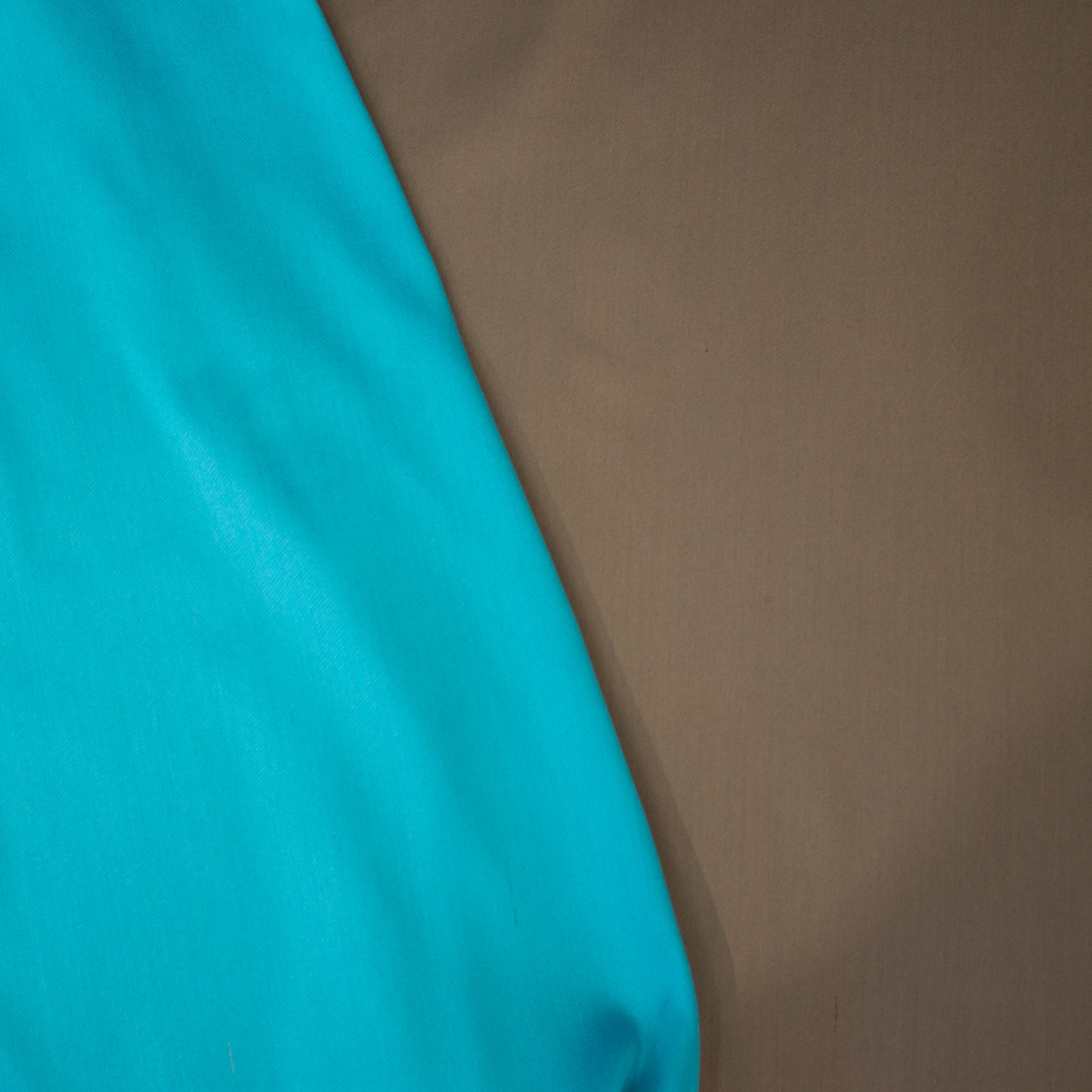 Mikado zijde dubbelzijdig gesatineerd blauw-bruingrijs - Lorré