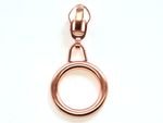 Ritstrekker met ring - 6,5 mm rosé goud