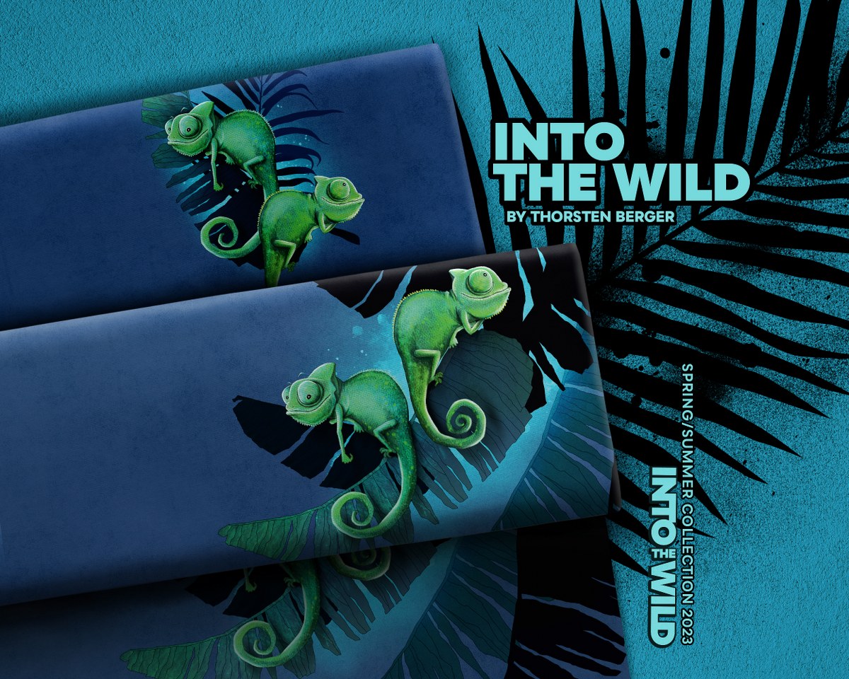 Paneel tricot 'Into The Wild' kameleon