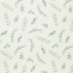 Canvas wit met lichtblauwe blaadjes  - Poppy