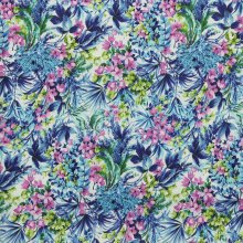 Linnen wit met blauwe bloemen - Alta Moda