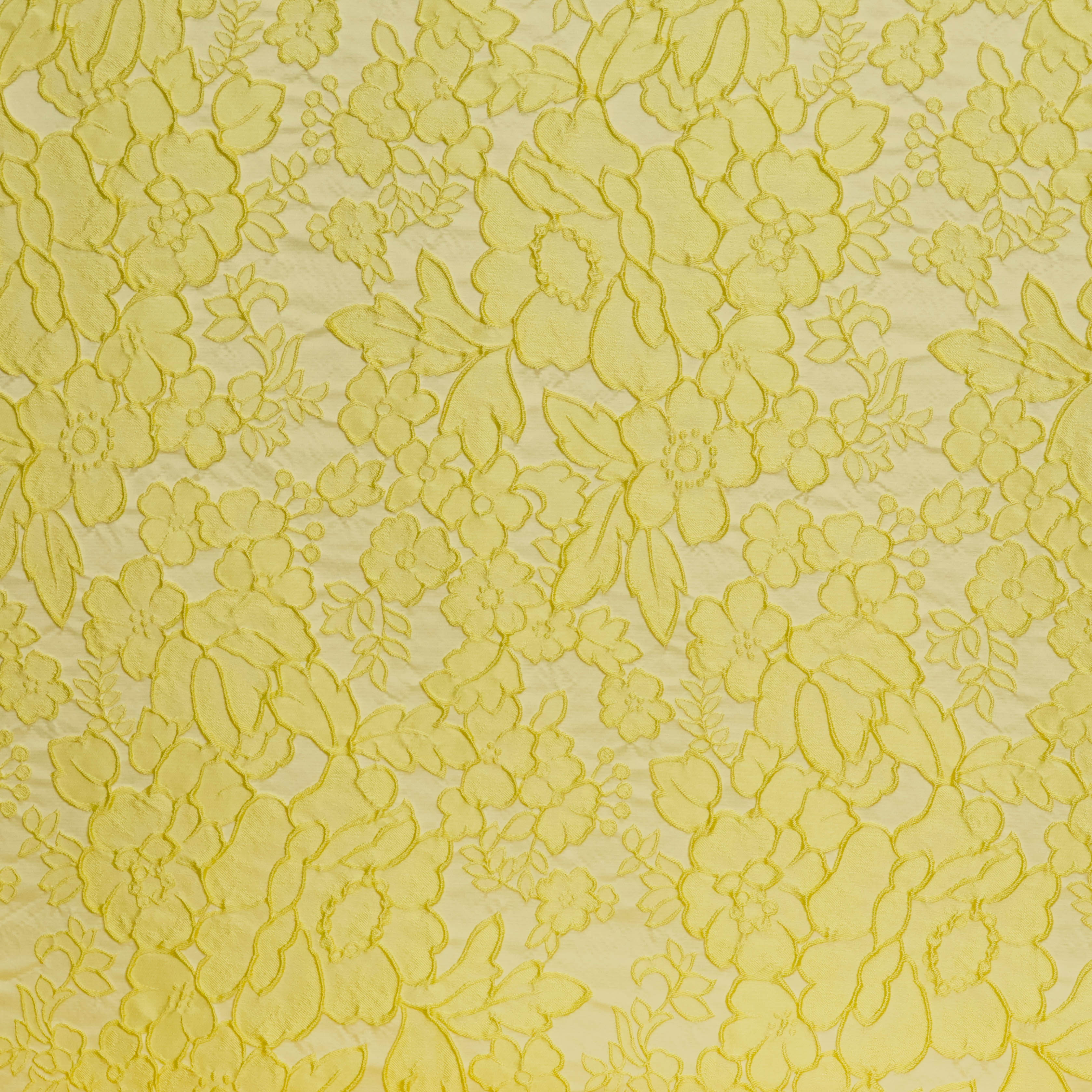 Jacquard geel met bloemen - Lorré