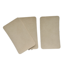 Imitatielederen eindstuk voor tassenband - zandkleur- 40 mm x 70 mm - 3 stuks