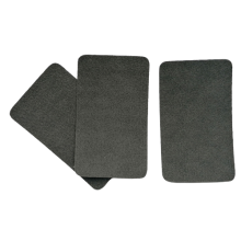 Imitatielederen eindstuk voor tassenband - antraciet- 40 mm x 70 mm - 3 stuks