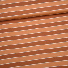 French terry 'Stripes Brown' van Eva Mouton