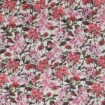 Viscose wit met roze bloemen