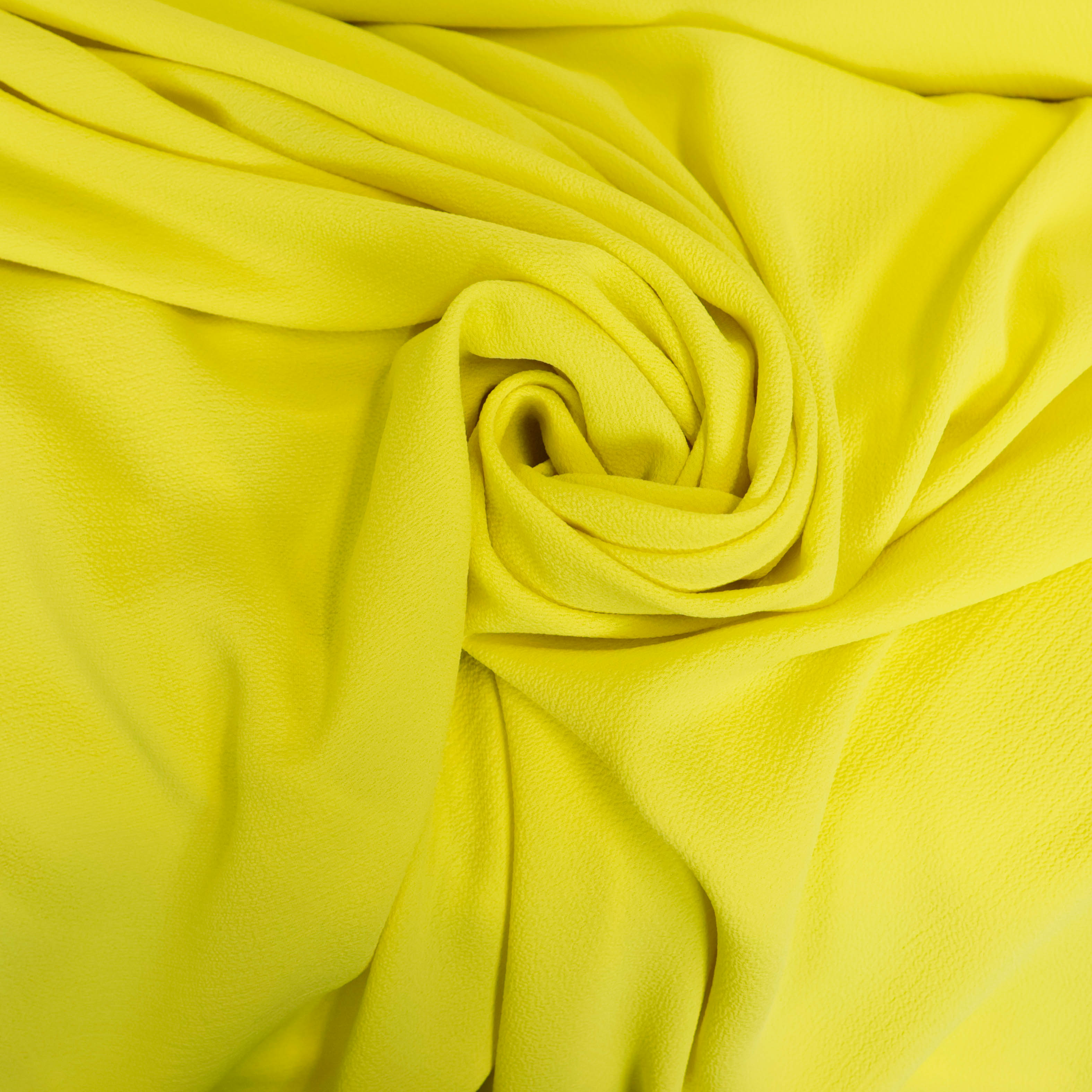 Polyester bubble crêpe geel