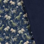 Softshell blauw met cartoon dinosaurussen
