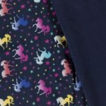 Softshell donkerblauw met kleurrijke eenhoorns