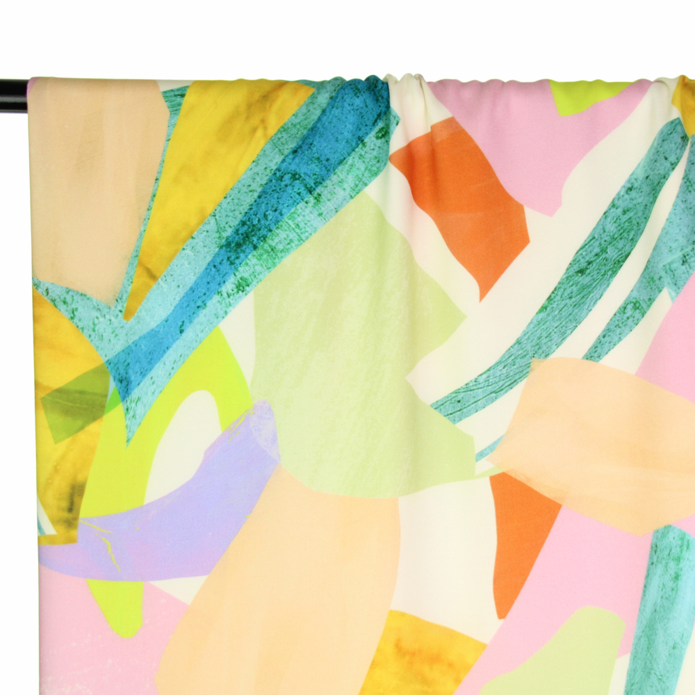 Viscose met abstracte print - Atelier Jupe