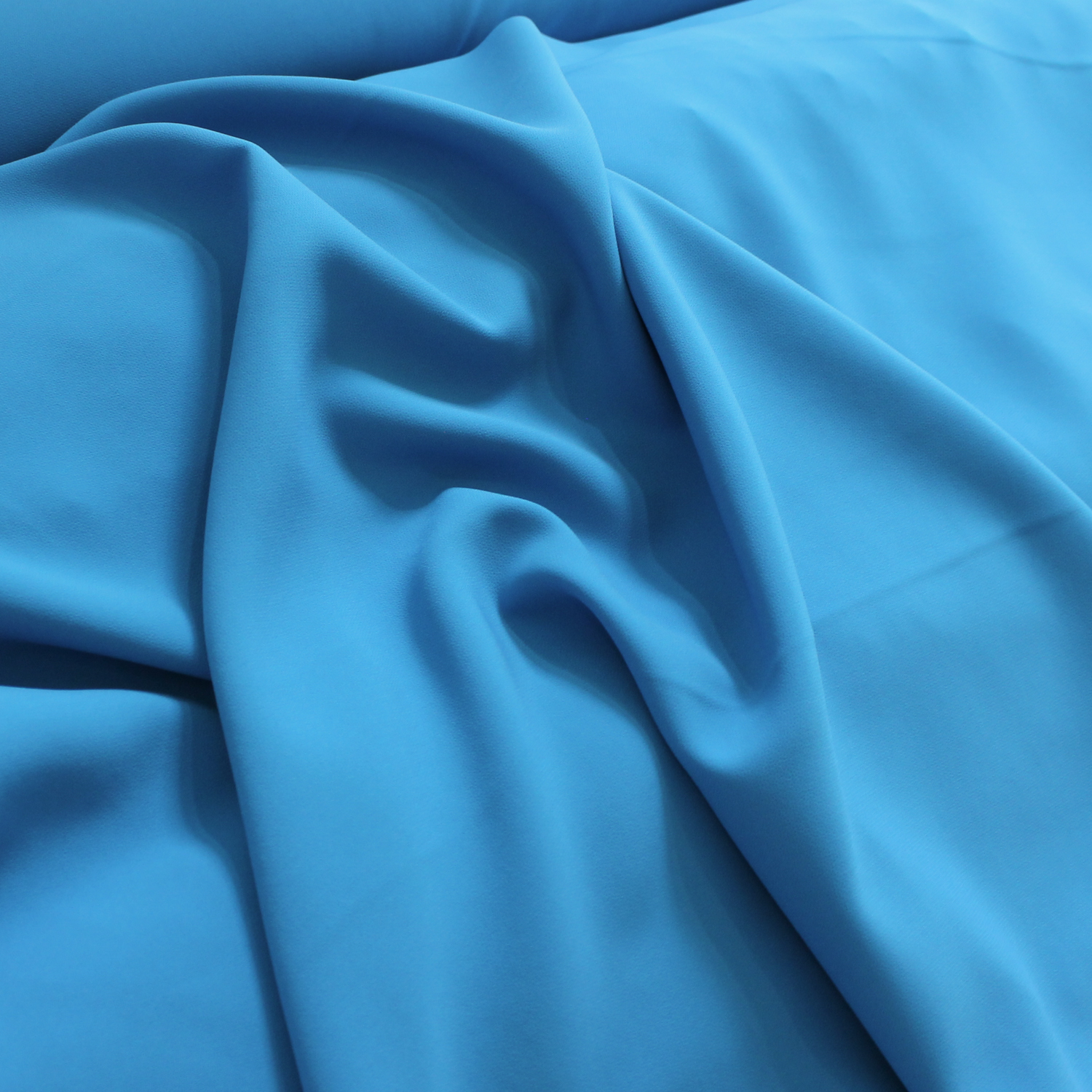 Stretch crêpe blauw - Lorré