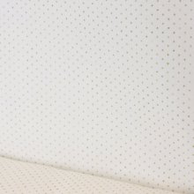 Tricot wit met gouden lurex bolletjes