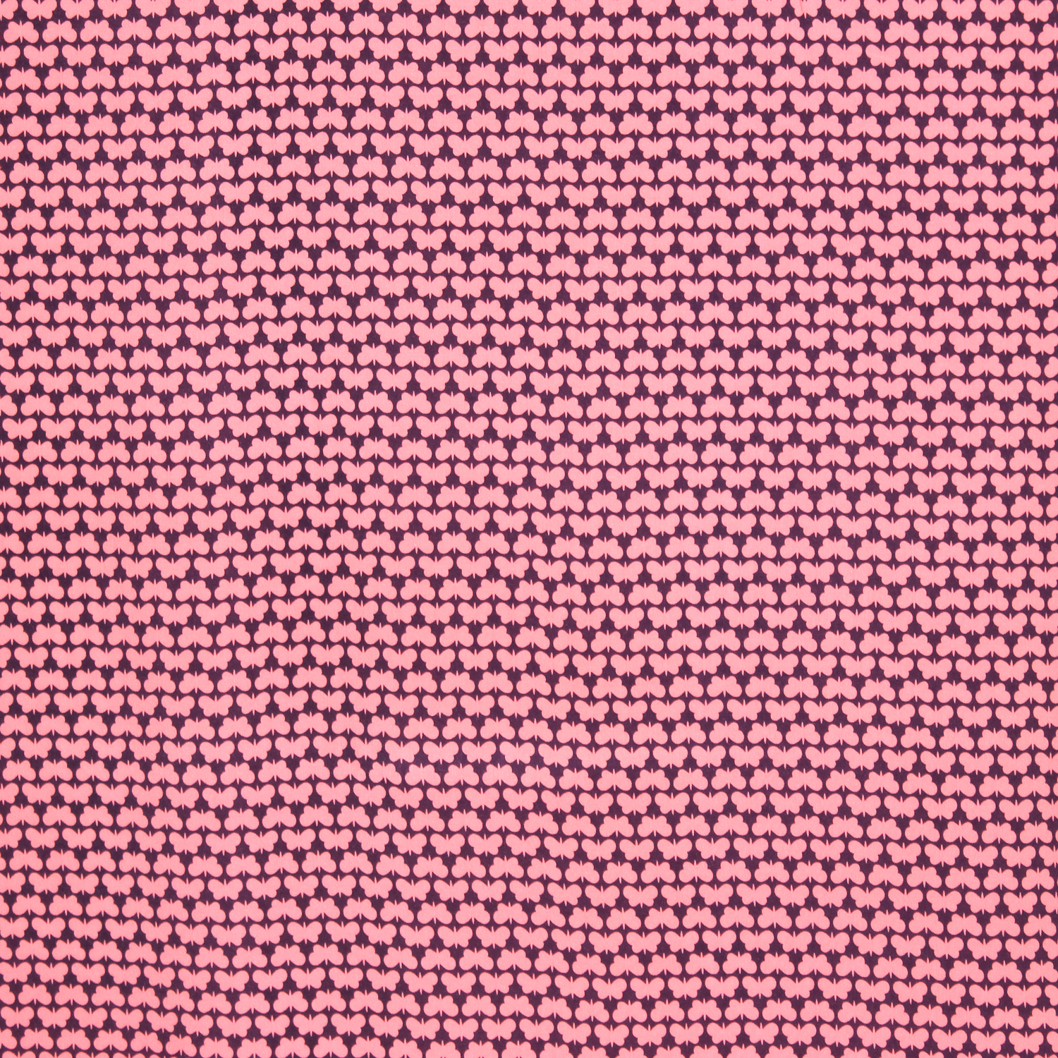 Viscose paars met roze vlinders