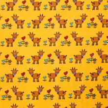 Tricot oranje met diertjes