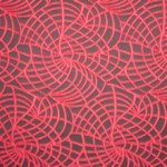 Jacquard met krullen in glitterdraad  zwart/ rood