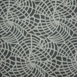 Jacquard met krullen in glitterdraad  zwart/ zilver