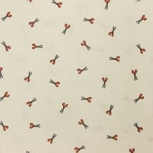 Katoen wit met scharen