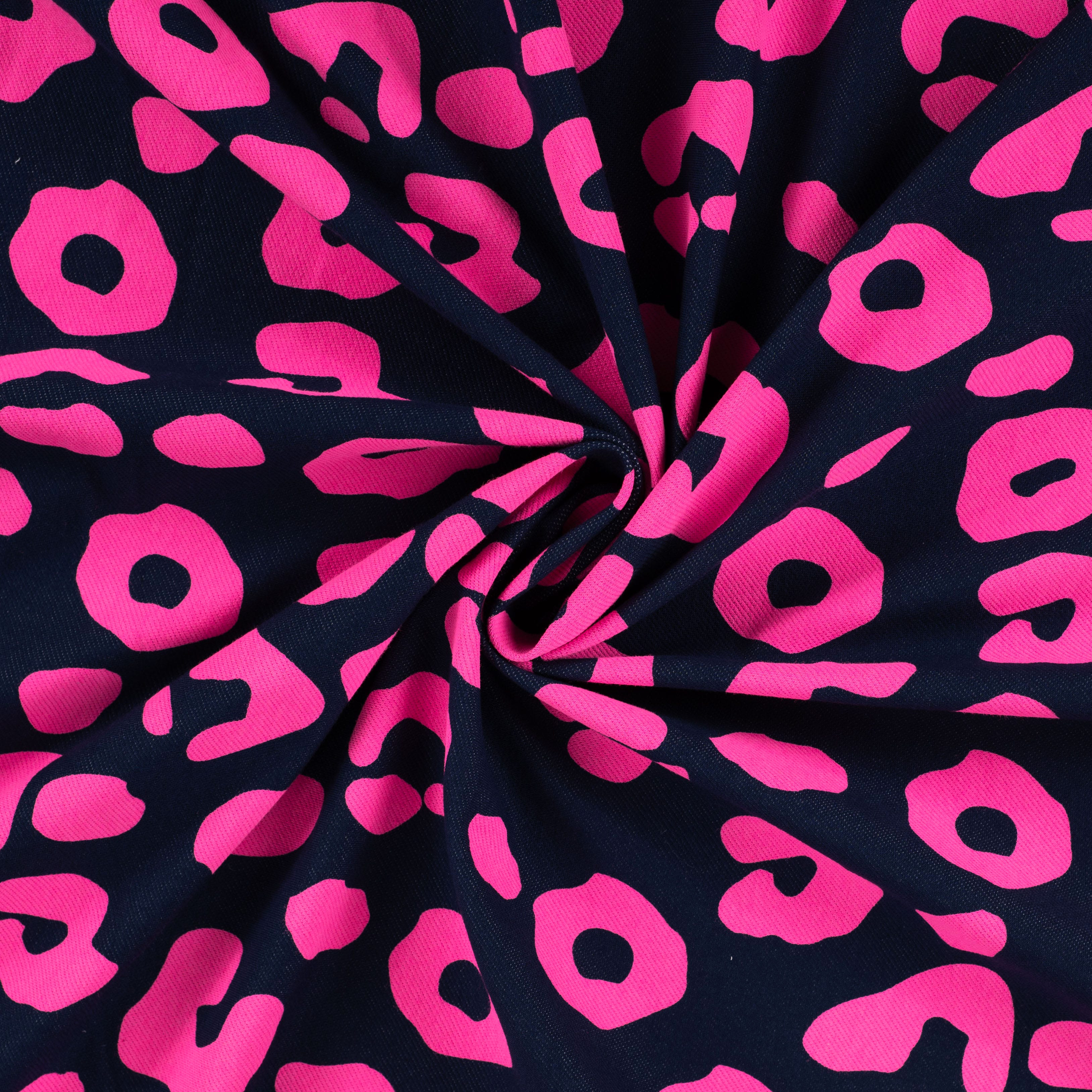 French terry neon luipaardprint