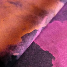 Viscose zwart met gekleurde vlekken