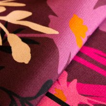 Viscose mauve met bloemen - Burda