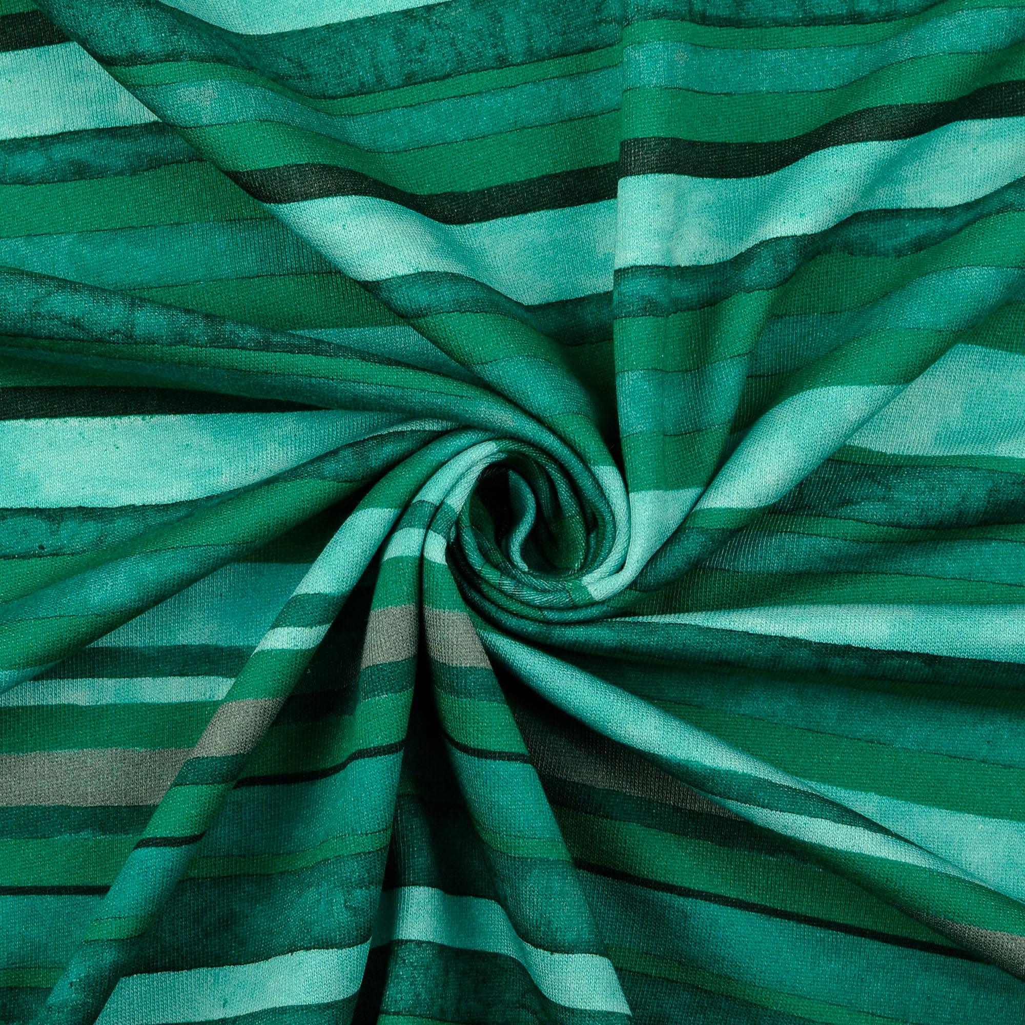 Sweaterstof gestreept groen