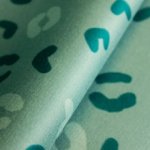 Sweater blauw met luipaardprint