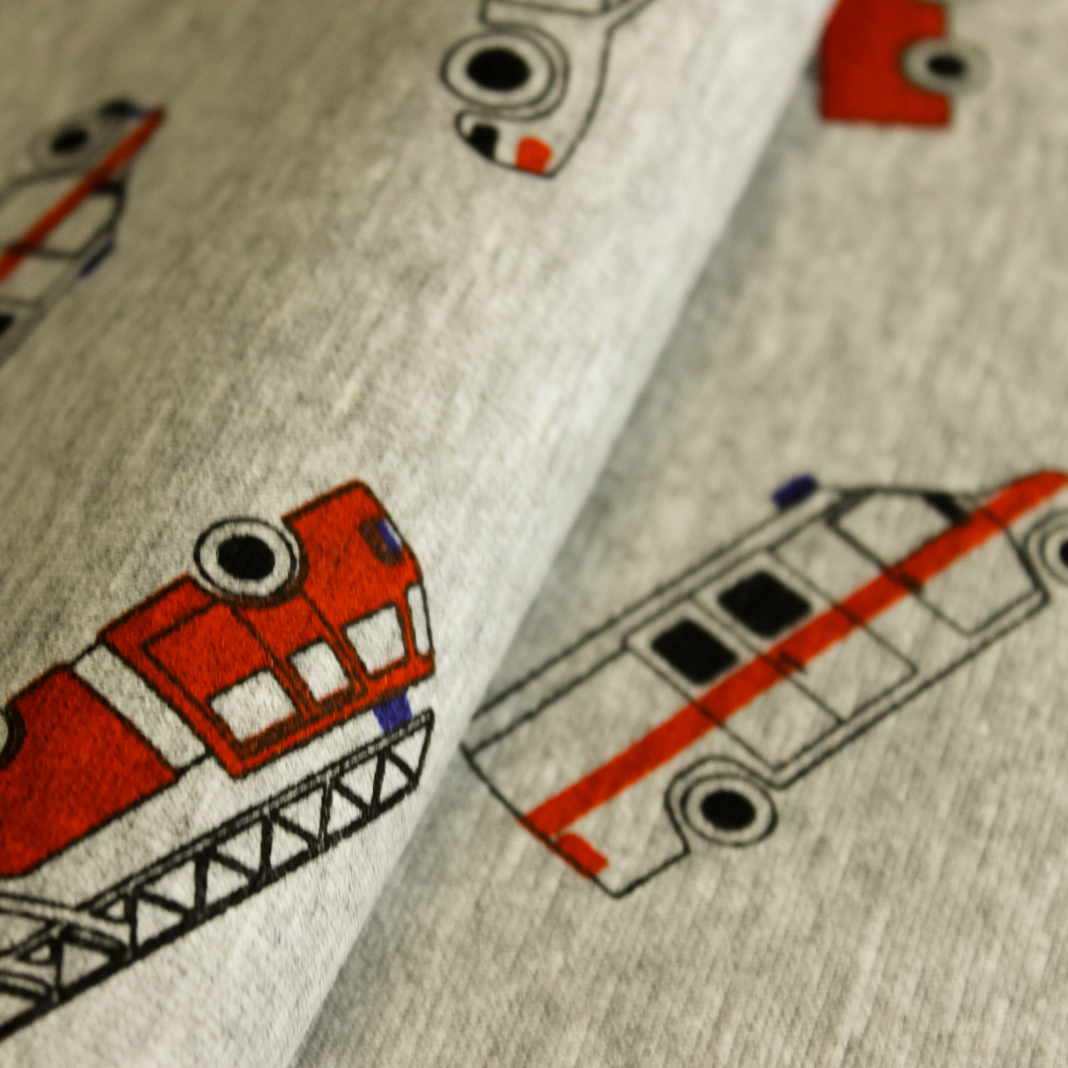 Sweater grijs met auto's