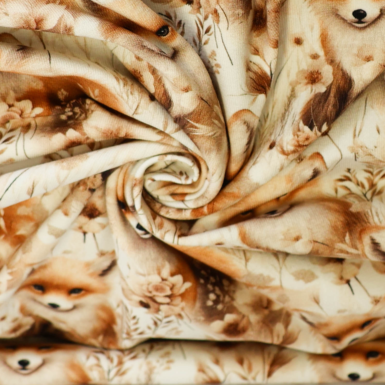 Tricot wit met vosjes