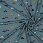 Tricot blauw met auto's - Poppy