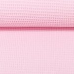 Wafelstof katoen roze 'Nelson'