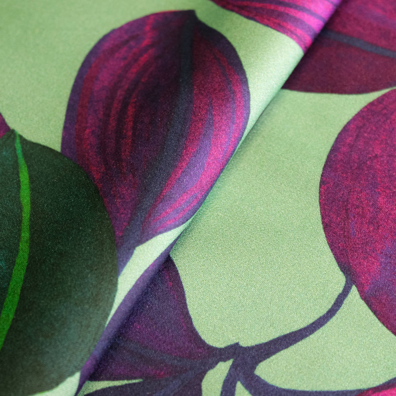 Viscose groen met bladeren - Bel' Etoile