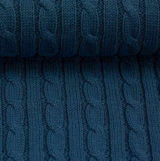 Gebreide stof blauw