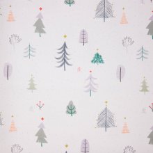 Canvas wit met boompjes