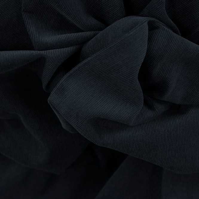 Fijne ribfluweel zwart