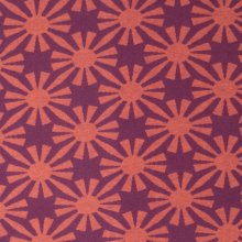 Jacquard tricot donkerroos met zonnen motief