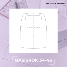 Patroon basisrok maat 34 - 46 van "The Fashion Basement"