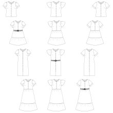 Patroon blouse en jurk voor dames 'Zada' van Bel' Etoile
