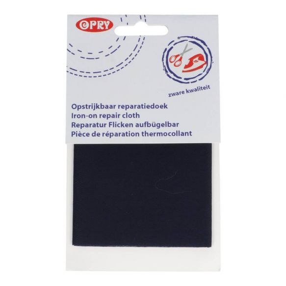 Opstrijkbaar reparatiedoek, zware kwaliteit - nachtblauw - Opry