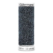 Gütermann Sparkly grijs/blauw naaigaren - 100 meter - col. 9938