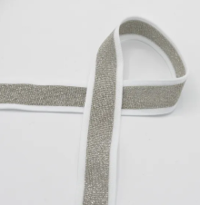 Galonband wit & zilver - 30 mm