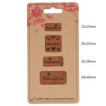 4 Labels 'Made with love' - bruin imitatieleer - Opry