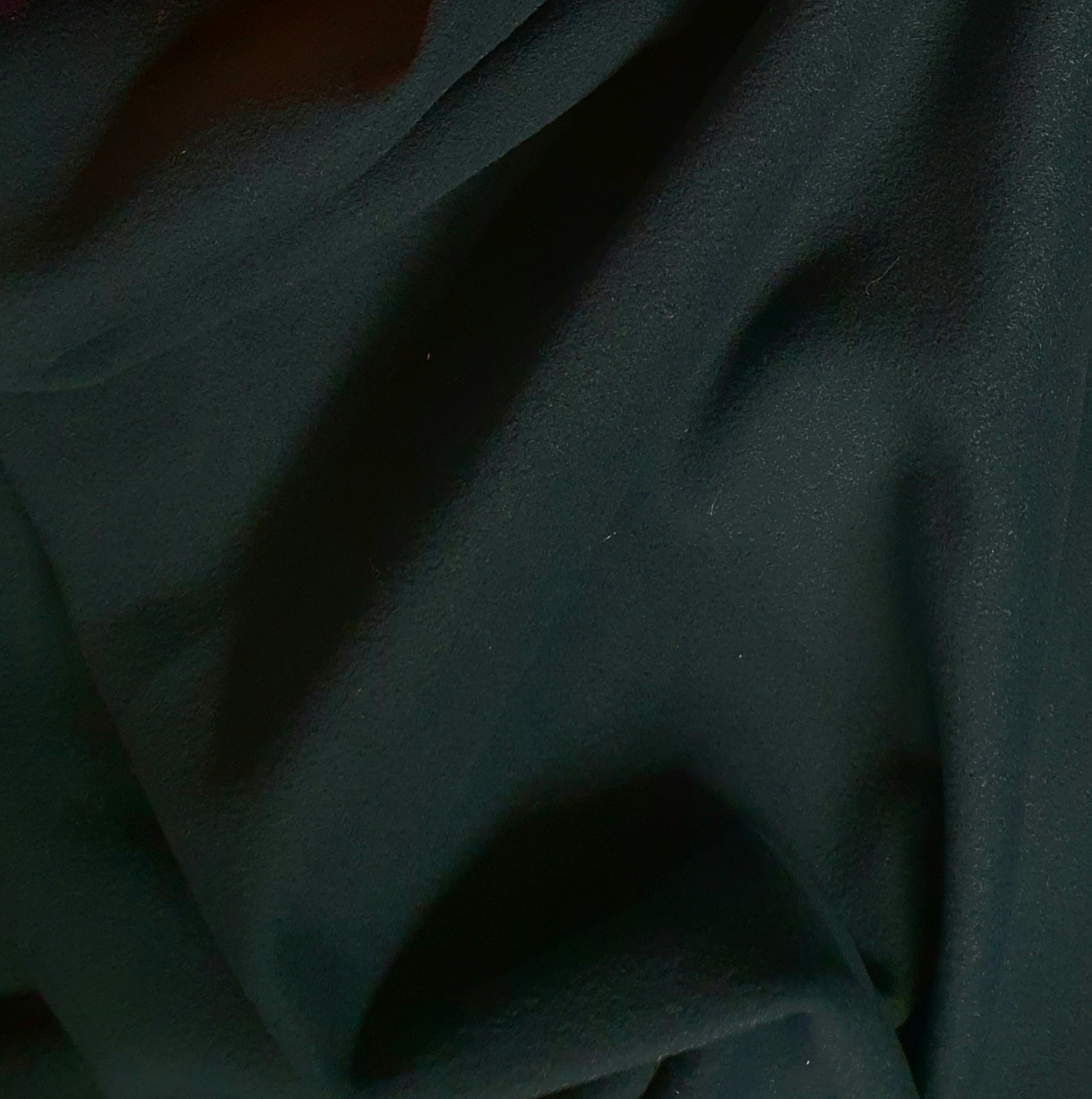 Wol cashmere mantelstof in donker petrol - Lorré