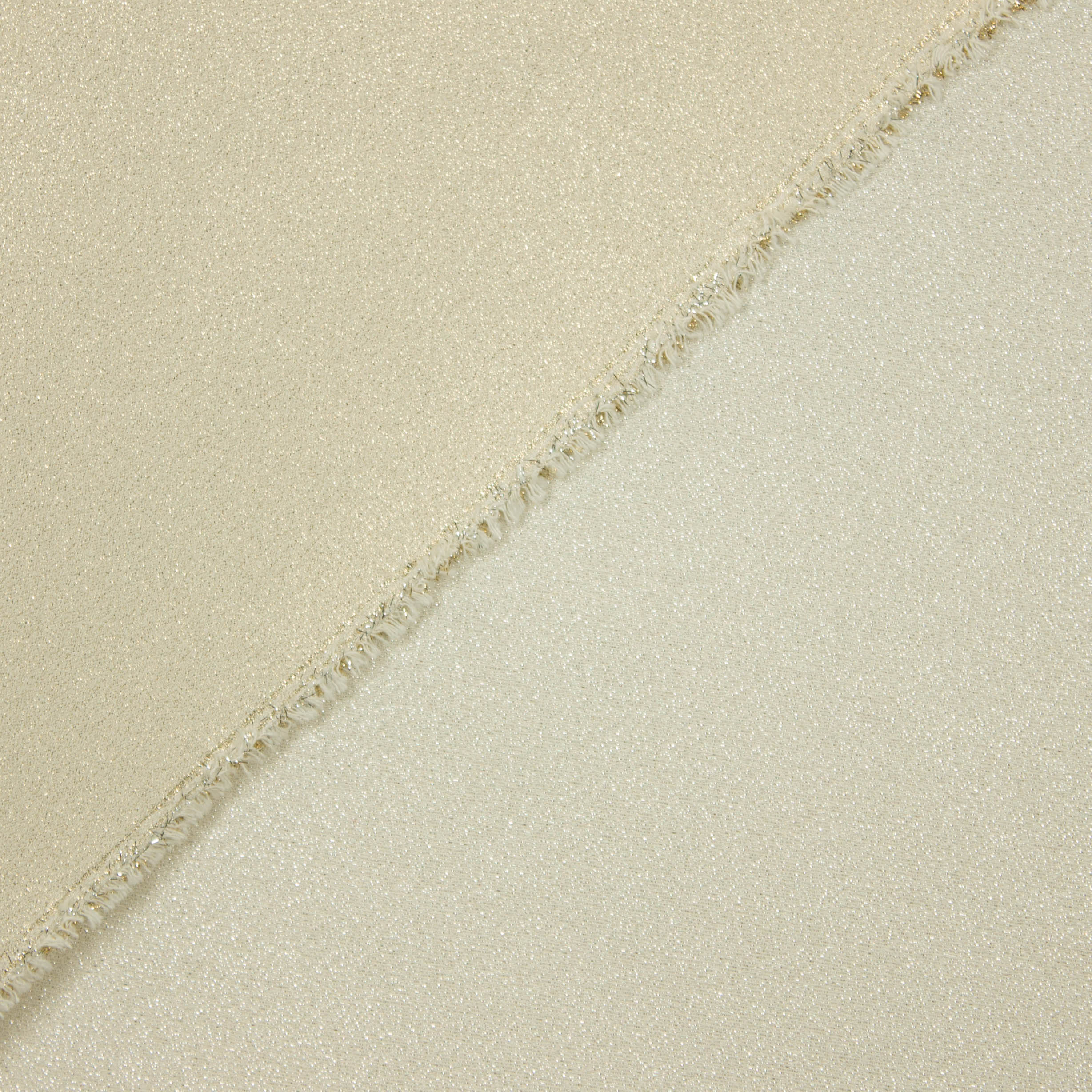 Double face jacquard gebroken wit / nude met glitter