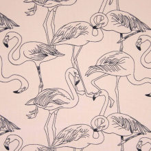 Tricot licht koraal met flamingo's  - Katia Fabrics